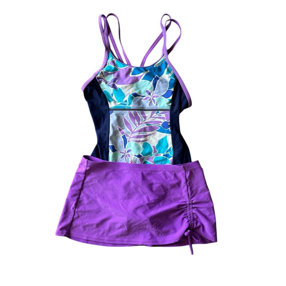 ZeroXPosure Girls One Piece Bathing Suit with Cover up Skirt